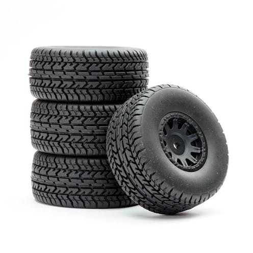 #FTAR071BK - FASTRAX ARRMA MOJAVE WHEEL/TYRE 1/18 SET (4PC)