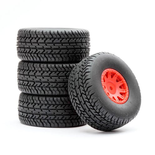 #FTAR071R - FASTRAX ARRMA MOJAVE WHEEL/TYRE 1/18 SET (4PC)