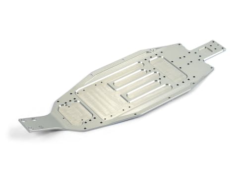 #XR321125 - XB2 ALU CHASSIS - 2.5MM - SHORT - REAR WIDE - SWISS 7075 T6