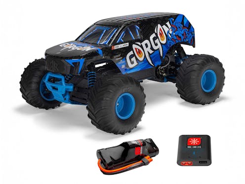 #ARA3230ST5 - ARRMA 1/10 GORGON MEGA 550 2WD MT - BATTERY & CHARGER - BLUE