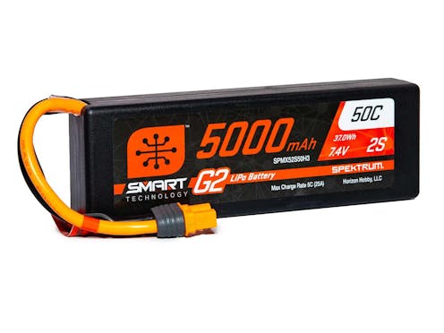 #SPMX52S50H3 - SPEKTRUM 5000mAh 2S 7.4V SMART G2 50C - IC3