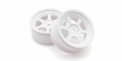 #K.FAH709W - KYOSHO 1:10 FAZER FZD2 RAYS TE37V WHEEL OFFSET 5MM (2) WHITE