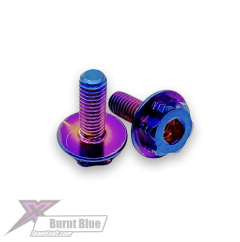 #EXAB3X8 - Exalt - Surelock Burnt Blue titanium 2in1 3 x 8mm motor screw kit (pr)