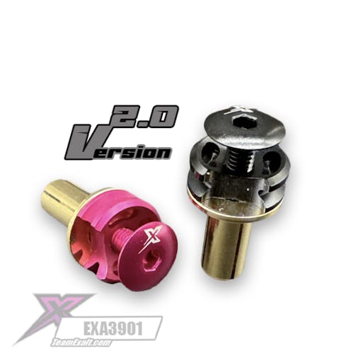 #EXA3901 - Exalt - Gold 5mm adjustable bullet connectors with heatsinks - pr (Pink and Black)