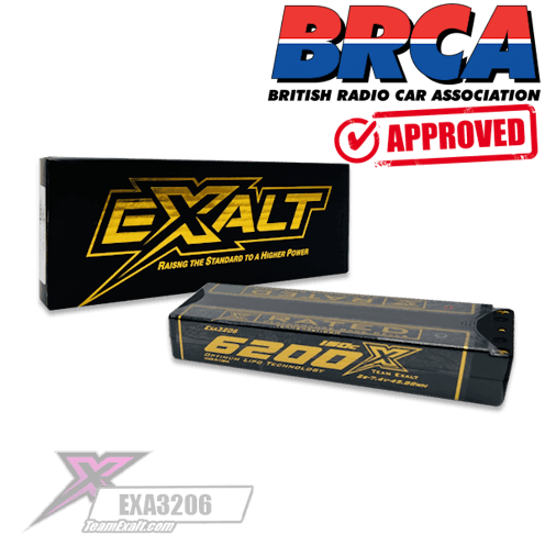 #EXA3206 - Exalt X-Rated - 6200mah 135C 2S LCG Stick 7.4v LIPO battery pack - 22.5mm (5mm) BRCA