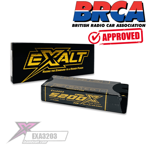 #EXA3203 - Exalt HVX-Rated - 5200mah 135C 2S HV ULCG Shorty 7.6v LIPO battery pack - 20mm (5mm) BRCA