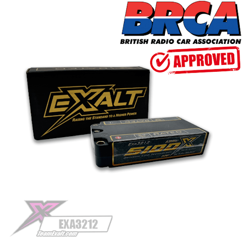 #EXA3212 - Exalt HVX-Rated - 5100mah 135C 2S HV LCG Shorty 7.6v LIPO battery pack - 22.5mm (5mm) BRCA