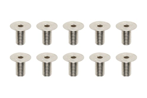 #ZC-F36SH-10 - YOKOMO 120 DEGREE SCREWS FOR 1.5MM ALLOY CHASSIS - M3x6 - 10PCS