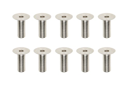 #ZC-F38SH-10 - YOKOMO 120 DEGREE SCREWS FOR 1.5MM ALLOY CHASSIS - M3x8 - 10PCS