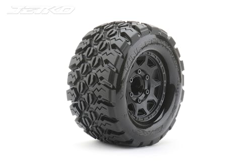 #JK2802CB - JETKO EX TYRE MT KING COBRA BLACK WHEEL 2.8 HEX 12,14,17MM (2)