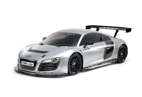 #TA47517 - TAMIYA AUDI R8 LMS WITH SILVER PAINTED BODY (TT-02)
