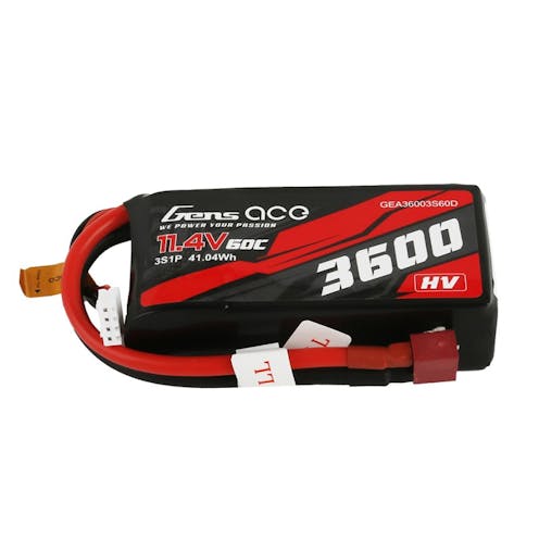 #GE3-3600HV-3D - GENS ACE CRAWLER LIPO 3S 11.4V-3600-60C(DEANS) 89X42X26MM 218G