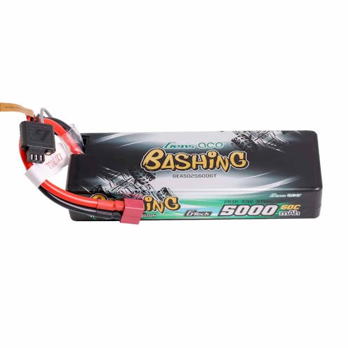 #GEA502S60DGT - GENSACE BASHING LIPO 2S 7.4V-5000-60C (DEANS) 136X48X25MM 250G G-TECH