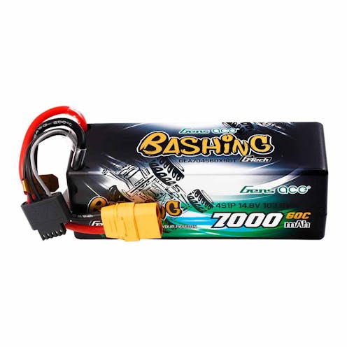 #GEA704S60X9GT - GENSACE BASHING LIPO 4S-14.8V-7000-60C (XT90) 138X47X49MM 590G G-TECH