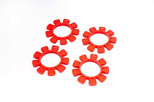 #KOS14605R - KOSWORK UFO HIGH STRENGTH SILICONE 1:8 BUGGYTIRE GLUE BANDS (4) RED