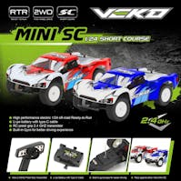 #VK0002-BL - VEKO MINI SC 1:24 SHORT COURSE RTR WITH GYRO - BLUE