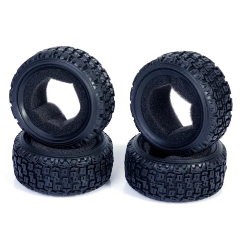 #LC8081 - LC Racing Super Soft Rally tyres with foam inserts - 4 pcs (PTG-2)