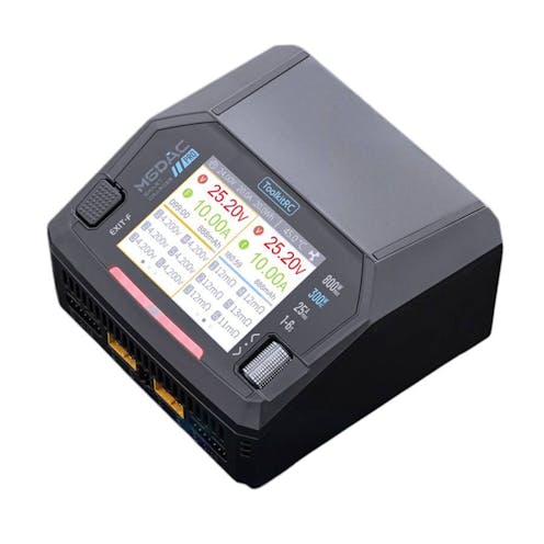 TK14200 - M6DAC PRO – 0.1-16.0AMP 400W MULTI-CHEMISTRY 240V AC/12V DC 2 CHANNEL CHARGER AND DISCHARGER WITH WIRELESS AND 65A FAST CHARGE (1-6S LIPO OR 1-16S NIXX)