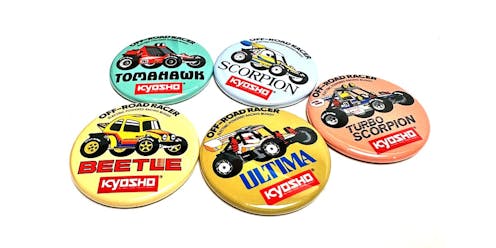 #K.87525 - KYOSHO VINTAGE 2WD BUGGY BADGE (5PCS)