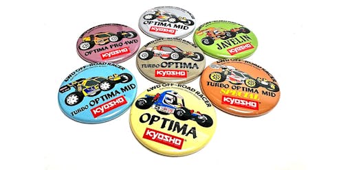 #K.87526 - KYOSHO VINTAGE 4WD BUGGY BADGE (7PCS)