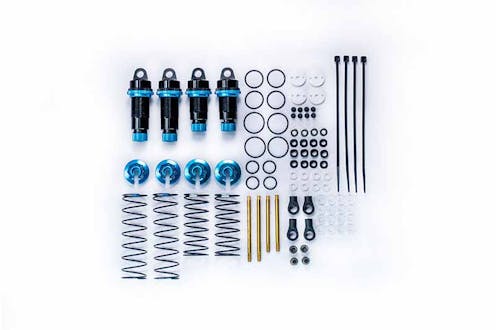 #KOS04191-5B - KOSWORK RC10 BIG BORE 12MM BUGGY SHOCK SET (F&R) (4) BLACK/BLUE