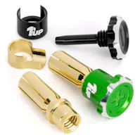 #1U-190458 - 1Up Lockdown adjustable bullet plugs - 5mm - green/black (pr)