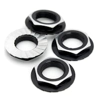 #1U-87010 - 1Up Lockdown 7075 17mm aluminium serrated wheel nuts - Black (4 pcs)