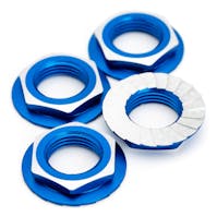 #1U-87011 - 1Up Lockdown 7075 17mm aluminium serrated wheel nuts - Dark Blue (4 pcs)