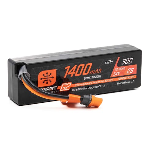 #SPMX142S30H2 - SPEKTRUM 1400mAh 2S 7.4V SMART G2 30C - IC2