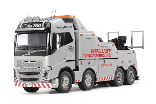 #TA47528 - TAMIYA 1/14 VOLVO FH-16 8X4 TOW TRUCK - PAINTED SILVER