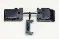 #YZ-302CPB - Yokomo Bulkhead Center Cap Set (Black) - W91TS