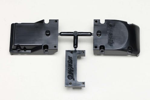 #YZ-302CPB - Yokomo Bulkhead Center Cap Set (Black) - W91TS