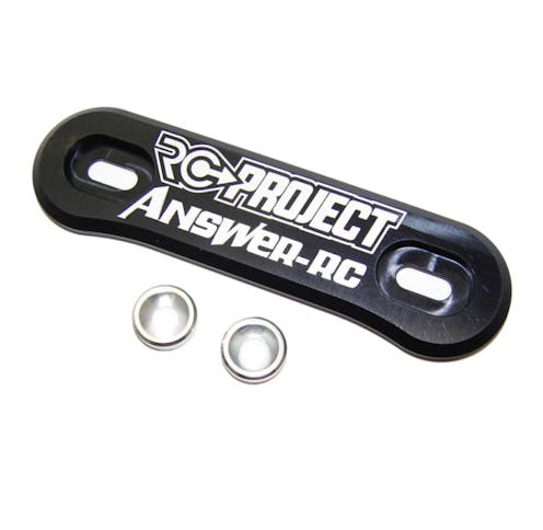 #RCPJ-A007-BK - RC-Project One Piece Wing Button in Ergal 7075 T6 - Black - ANSWER-RC logo