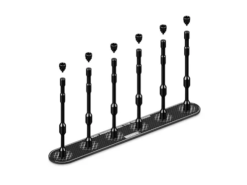 #DY105035 - HUDY CARBON TIRE STAND 6X + HARD CASE - 1/12 PAN CAR & 1/12 GT