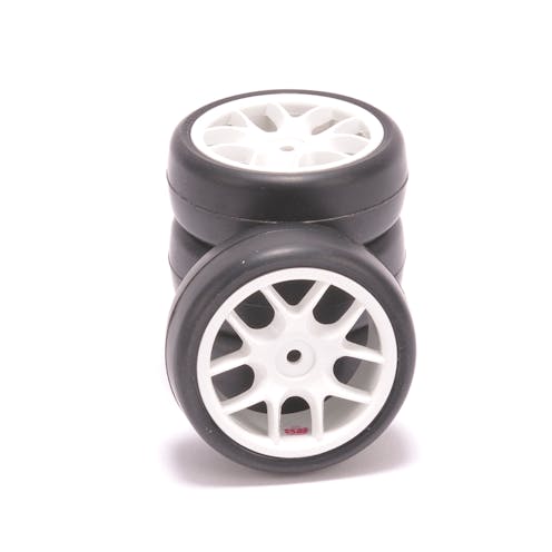#RI-36086BRCA26 - Ride TR09 Slick Tires (belted) on 10-Spoke Wheel, Pre-Glued (4) - BRCA2026