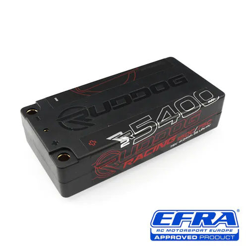 #RP-0855 - RUDDOG Racing RR2 5400mAh 150C/75C 7.6V 22mm-LCG Short Stick Pack LiPo-HV Battery