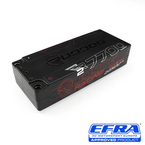 #RP-0861 - RUDDOG Racing RR2 7700mAh 150C/75C 7.6V 25mm Mid Short 113mm Stick Pack LiPo-HV Battery