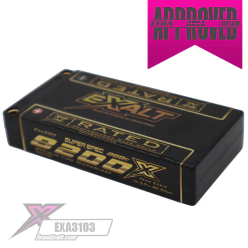 #EXA3103 - EXALT X-RATED - 8200MAH 200C LOW IR 1S 3.7V LIPO BATTERY PACK - BRCA 26