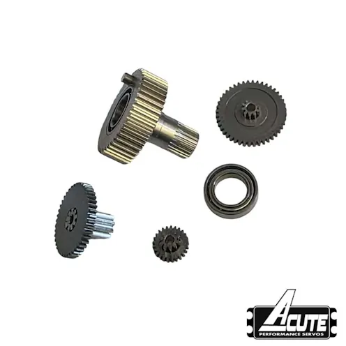 #AXP3104-GS - ACUTE XP1506R SPARE SERVO GEAR SET (TITANIUM AND STEEL)
