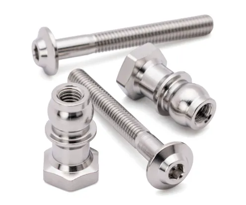 #1U-70038 - 1Up Pro-Duty titanium upper shock mounts - 24mm screw with10mm stand offs - pr