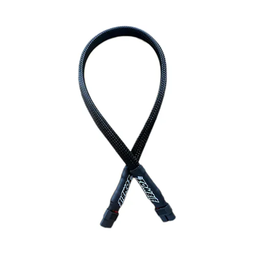 #B-TZ-107XRL - ZOMBI XT60, XT60 500mm 10awg power supply cable half wrap (FULL BLACK)