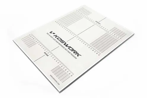 #KOS18007SET - KOSWORK PIT SETUP BOARD 1:10 TOURING (300X400X10MM) EXTRA LIGHT