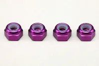#ZC-N3APU - YOKOMO 3MM ALLOY NYLON LOCK NUTS - 4PCS - PURPLE