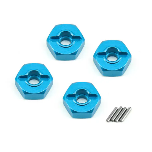 #RCO-TAM06 - Wheel Hex 12mm 4pcs Blue Aluminum TT01