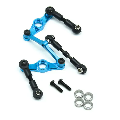 #RCO-TAM01BL - Steering Set w/Adj Track Rods Blue Aluminum TT01