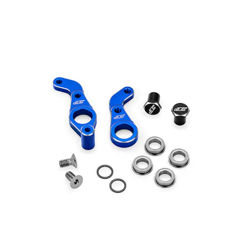 #JC5286-1 - JCONCEPTS RC10|RC10T 4WD ALUMINUM STEERING BELLCRANK - BLUE