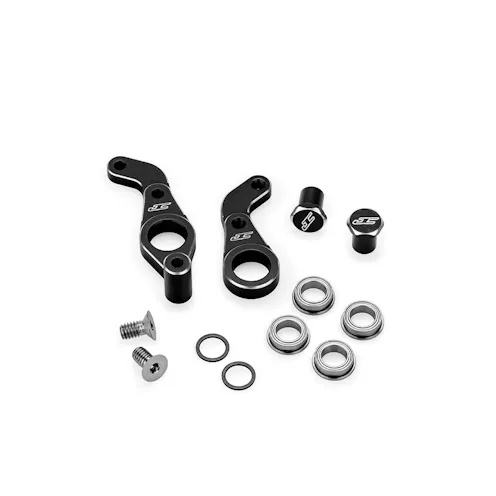 #JC5286-2 - JCONCEPTS RC10|RC10T 4WD ALUMINUM STEERING BELLCRANK - BLACK