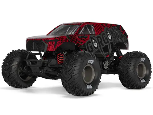 #ARA3530T2 - ARRMA 1/10 GORGON 223S 2WD RTR Monster Truck, Red/Black