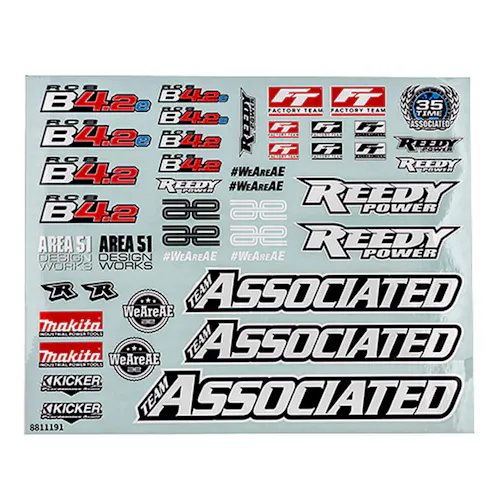 #AS81699 - TEAM ASSOCIATED RC8B4.2 DECAL SHEET