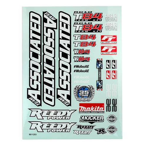 #AS92621 - TEAM ASSOCIATED RC10T84 DECAL SHEET